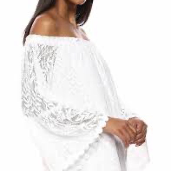 Lilly Pulitzer Nevie Off the Shoulder Resort White Lace Dress XS - Picture 12 of 13